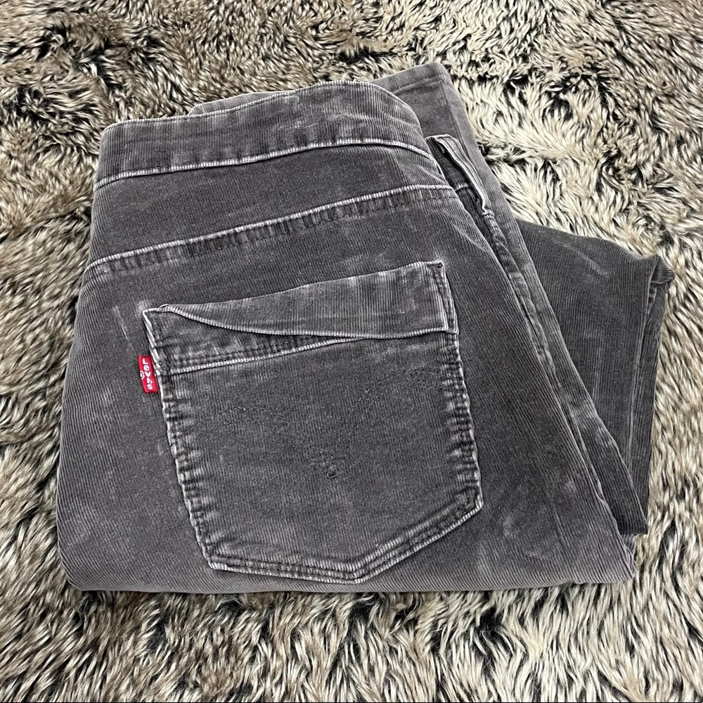Levi’s Women’s Gray Corduroy Mid Rise Skinny 14 M